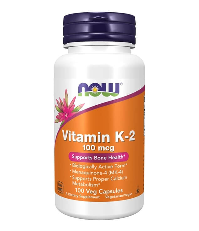 NOW FOODS | VITAMIN K-2 100 MCG SUPPORTS BONE HEALTH VEG CAPSULES